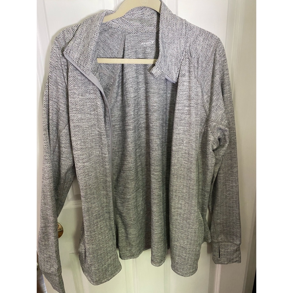 Patterned Athletic Zip Up